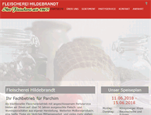 Tablet Screenshot of fleischerei-hildebrandt.net